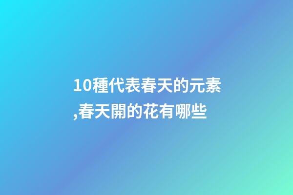 10種代表春天的元素,春天開的花有哪些-第1張-觀點-玄機派