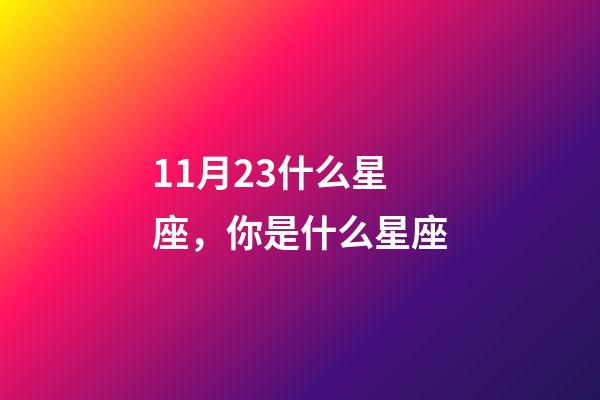11月23什么星座，你是什么星座-第1張-觀點-玄機派