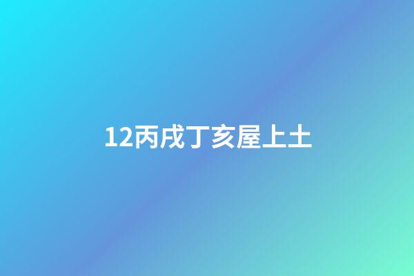 12.丙戌丁亥屋上土