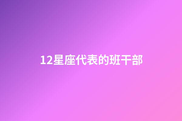 12星座代表的班干部