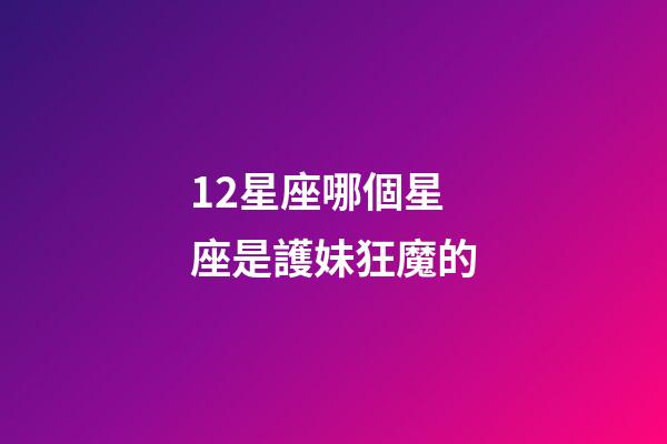 12星座哪個星座是護妹狂魔的-第1張-星座運勢-玄機派