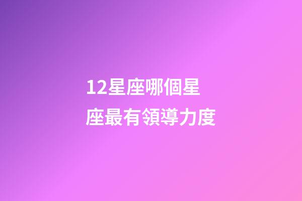 12星座哪個星座最有領導力度-第1張-星座運勢-玄機派