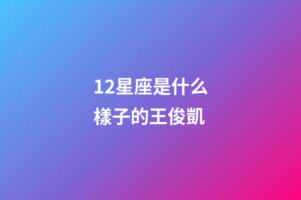 12星座是什么樣子的王俊凱-第1張-星座運(yùn)勢-玄機(jī)派