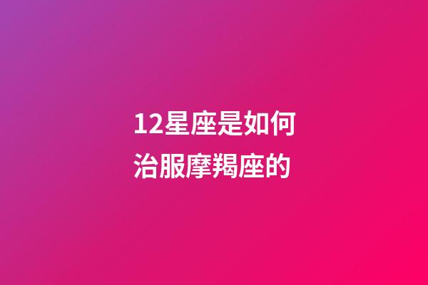 12星座是如何治服摩羯座的-第1張-星座運(yùn)勢(shì)-玄機(jī)派