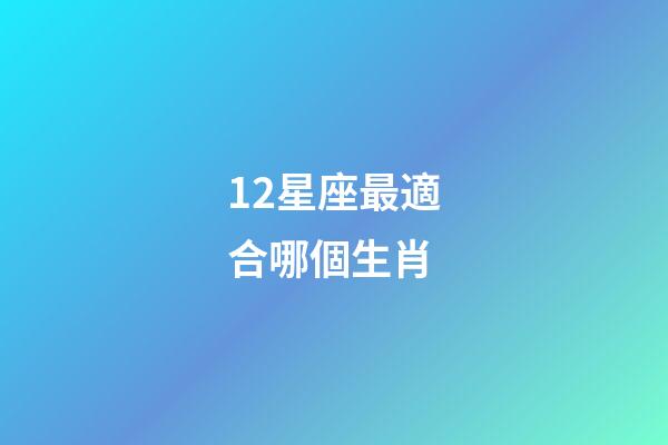 12星座最適合哪個生肖-第1張-星座運勢-玄機派