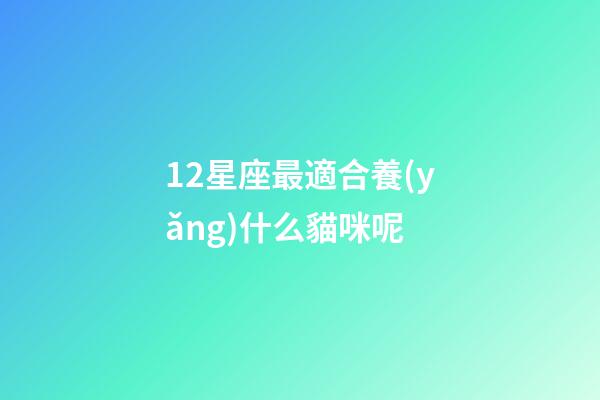 12星座最適合養(yǎng)什么貓咪呢-第1張-星座運(yùn)勢(shì)-玄機(jī)派