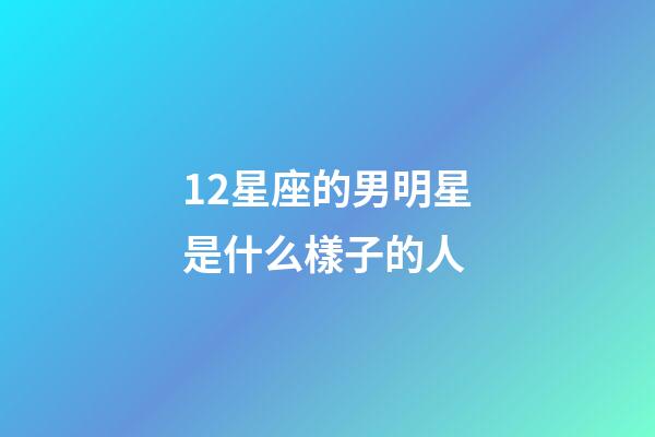 12星座的男明星是什么樣子的人-第1張-星座運勢-玄機派