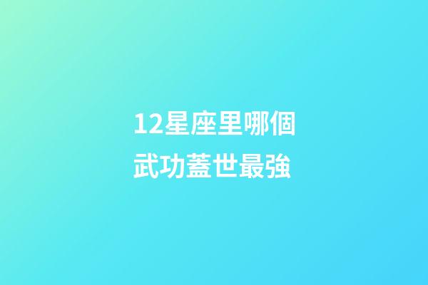 12星座里哪個武功蓋世最強-第1張-星座運勢-玄機派