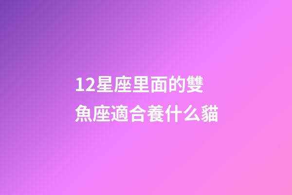 12星座里面的雙魚座適合養什么貓-第1張-星座運勢-玄機派