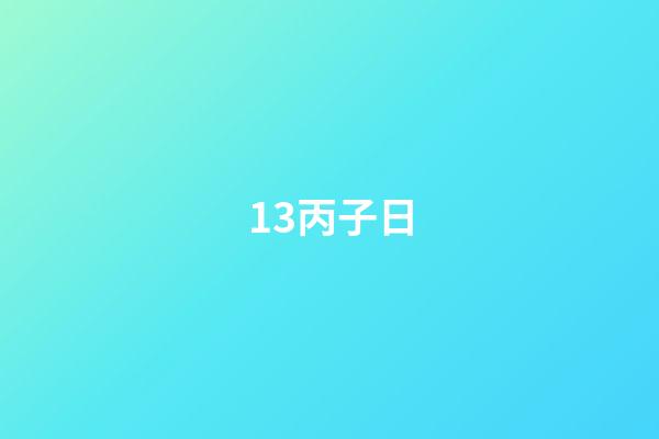 13.丙子日