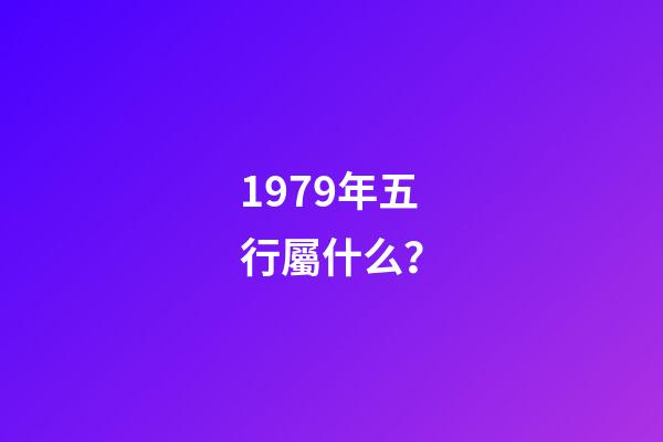 1979年五行屬什么？