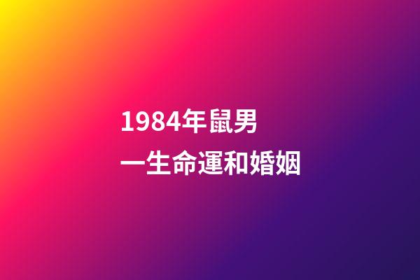 1984年鼠男一生命運和婚姻(2017年生肖運勢：1984年生肖鼠的感情運勢)-第1張-觀點-玄機派