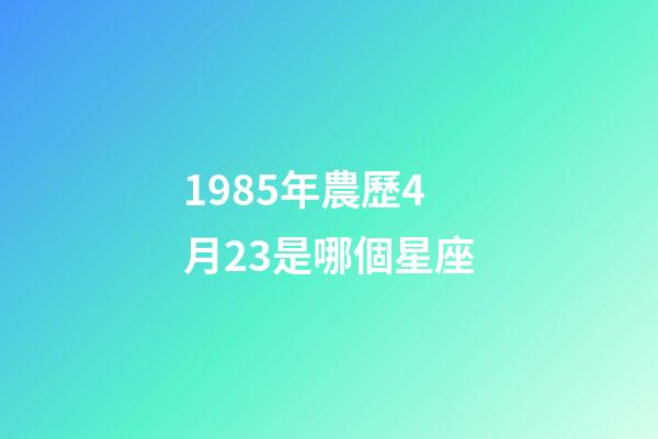 1985年農歷4月23是哪個星座-第1張-星座運勢-玄機派