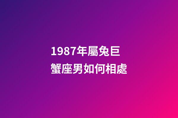 1987年屬兔巨蟹座男如何相處-第1張-星座運勢-玄機派