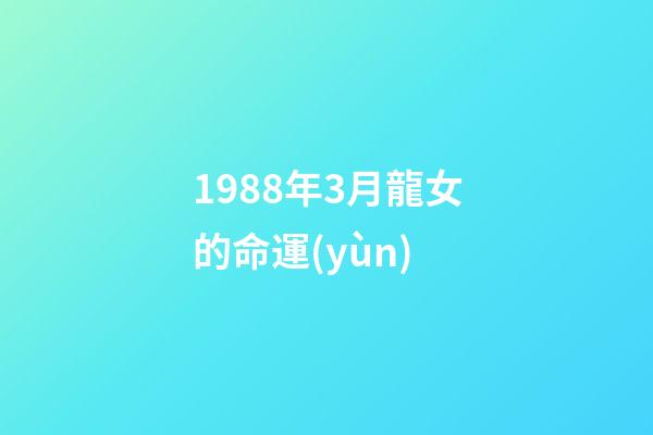 1988年3月龍女的命運(yùn)(聰明能干，一生事事無(wú)憂的生肖)-第1張-觀點(diǎn)-玄機(jī)派