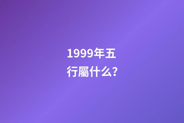 1999年五行屬什么？