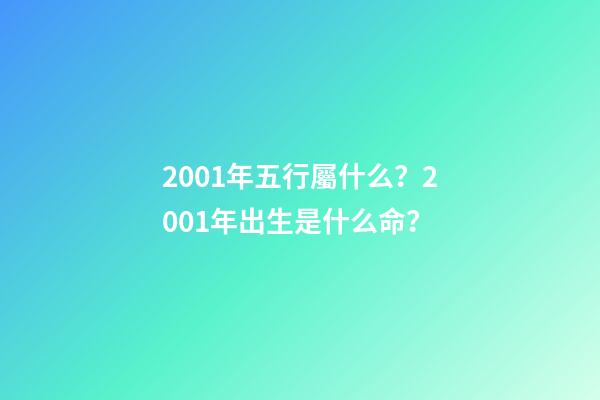 2001年五行屬什么？2001年出生是什么命？