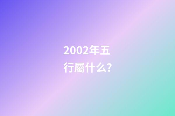 2002年五行屬什么？