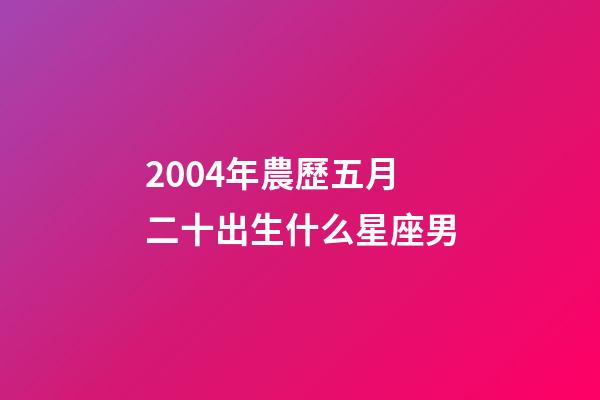2004年農歷五月二十出生什么星座男-第1張-星座運勢-玄機派