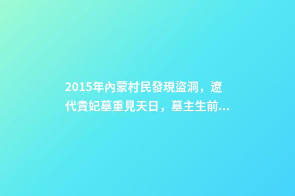 2015年內蒙村民發現盜洞，遼代貴妃墓重見天日，墓主生前曾是皇后-第1張-觀點-玄機派