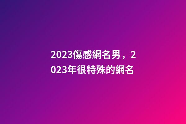 2023傷感網名男，2023年很特殊的網名-第1張-觀點-玄機派