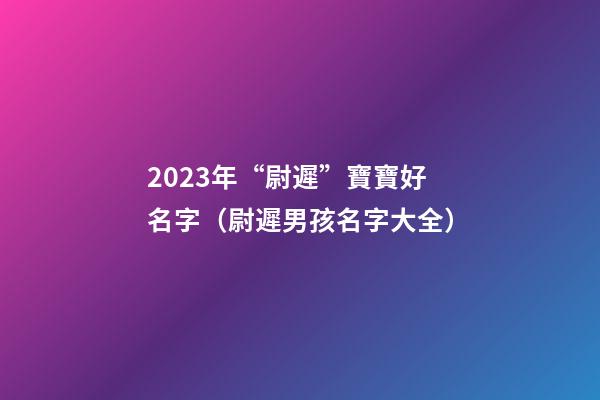 2023年“尉遲”寶寶好名字（尉遲男孩名字大全）
