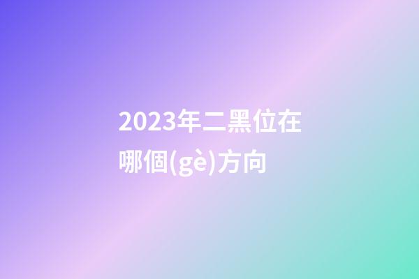 2023年二黑位在哪個(gè)方向