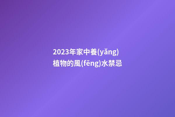 2023年家中養(yǎng)植物的風(fēng)水禁忌
