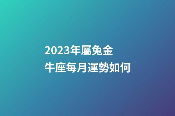 2023年屬兔金牛座每月運勢如何-第1張-星座運勢-玄機派