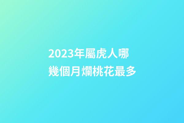 2023年屬虎人哪幾個月爛桃花最多