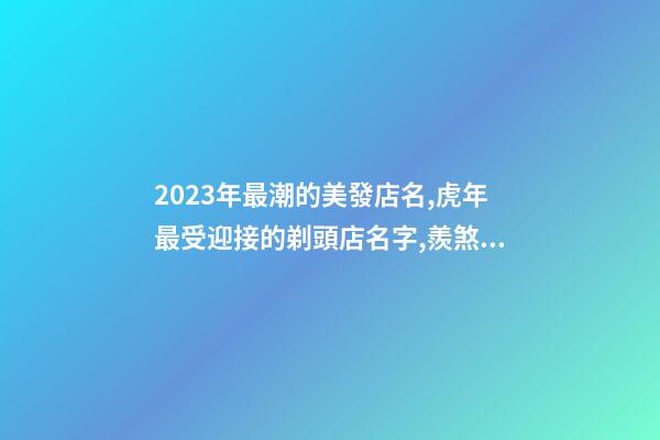 2023年最潮的美發店名,虎年最受迎接的剃頭店名字,羨煞旁人-第1張-店鋪起名-玄機派
