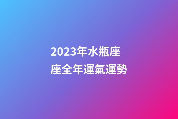 2023年水瓶座座全年運氣運勢-第1張-星座運勢-玄機派