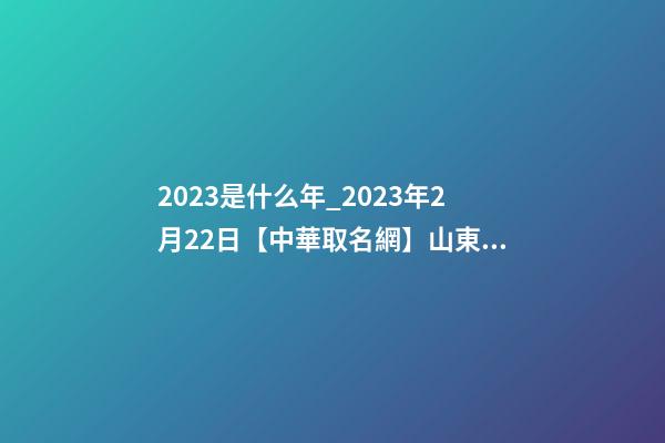 2023是什么年_2023年2月22日【中華取名網】山東臨沂XXX裝飾有限公司簽約-第1張-公司起名-玄機派