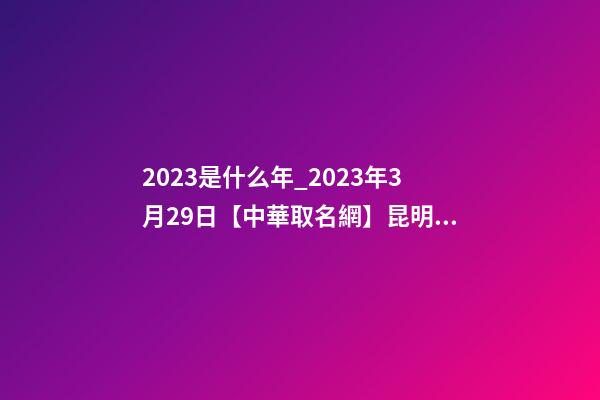 2023是什么年_2023年3月29日【中華取名網】昆明XXX有限公司簽約-第1張-公司起名-玄機派