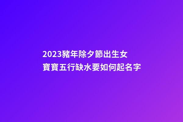 2023豬年除夕節出生女寶寶五行缺水要如何起名字