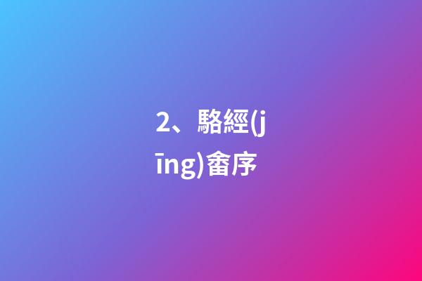 2、駱經(jīng)畬序