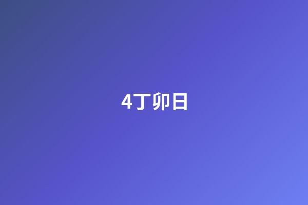 4.丁卯日