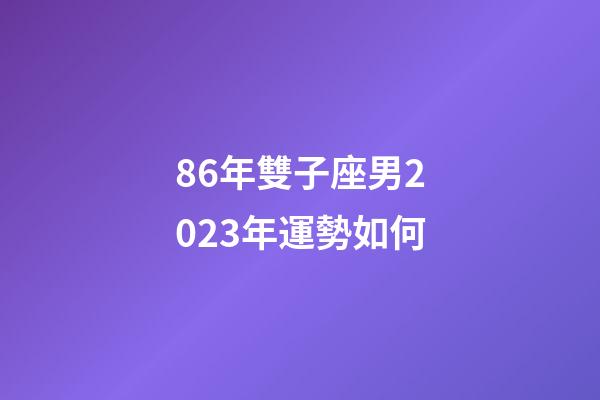 86年雙子座男2023年運勢如何
