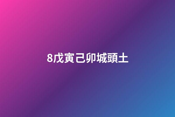 8.戊寅己卯城頭土