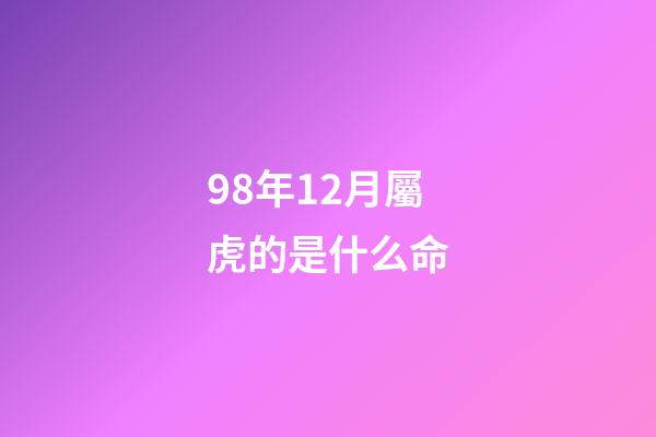 98年12月屬虎的是什么命(生肖屬豬人的屬相婚配表)-第1張-觀點-玄機派