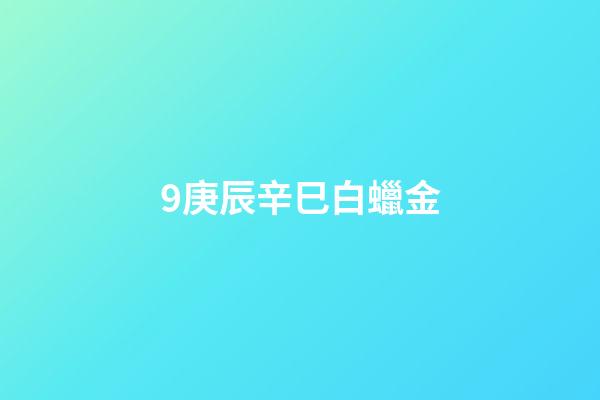 9.庚辰辛巳白蠟金
