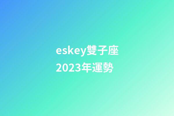 eskey雙子座2023年運勢-第1張-星座運勢-玄機派