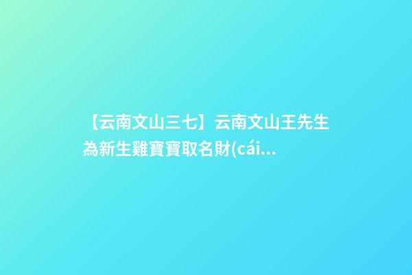 【云南文山三七】云南文山王先生為新生雞寶寶取名財(cái)富型套餐-第1張-公司起名-玄機(jī)派
