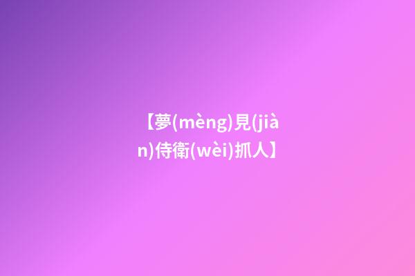 【夢(mèng)見(jiàn)侍衛(wèi)抓人】