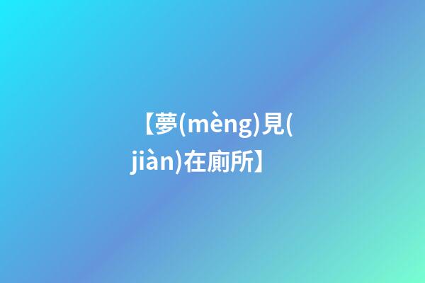 【夢(mèng)見(jiàn)在廁所】