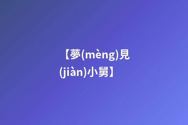 【夢(mèng)見(jiàn)小舅】