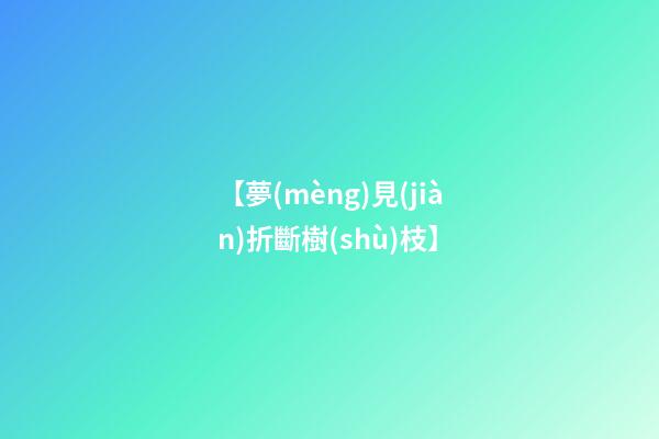 【夢(mèng)見(jiàn)折斷樹(shù)枝】
