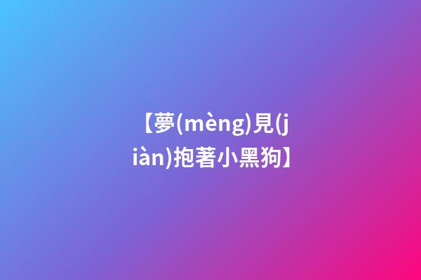 【夢(mèng)見(jiàn)抱著小黑狗】