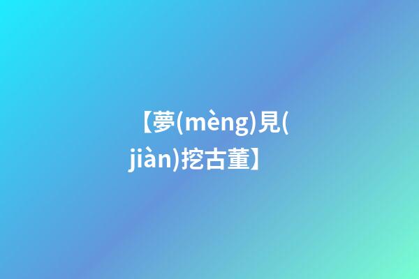 【夢(mèng)見(jiàn)挖古董】