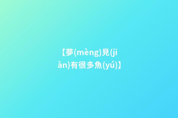 【夢(mèng)見(jiàn)有很多魚(yú)】
